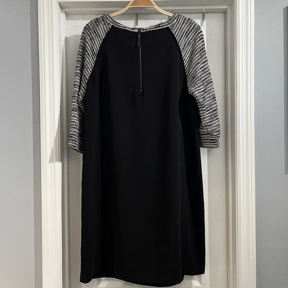 LOFT Women’s Black 3/4 Sleeve Sheath Dress Size 8 - Picture 2 of 8